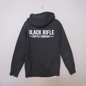 Black Rifle Coffee Company‎ Hoodie Men Small Gray Full Zip Gray Pockets BRCC